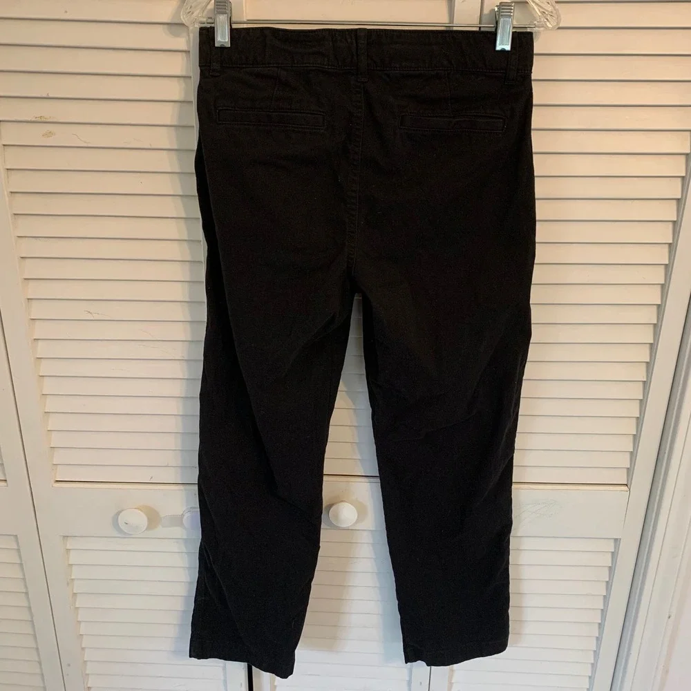 Crewcuts Relaxed Fit Black Chino Pants Kids Boys Size 14 Cotton Adjustable Waist